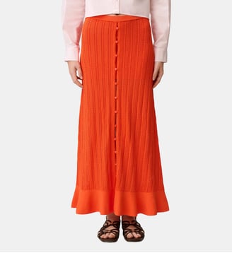 Jupe longue crochet - Claudie Pierlot - Orange