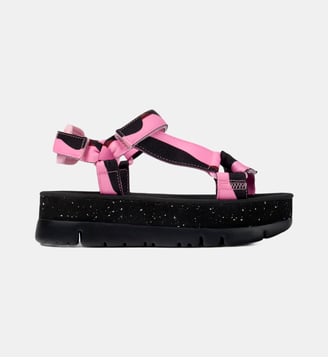 Baskets Runner K21 cuir - Camper - Rose rouge