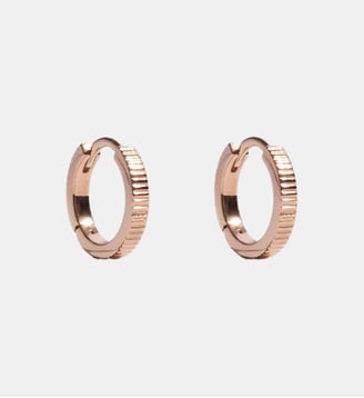 Boucles Anagramme godronnée - JEM - Rose
