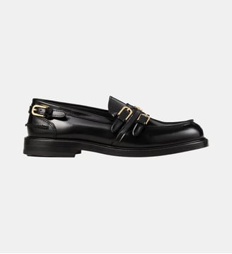 Mocassins en cuir à boucles Sandro