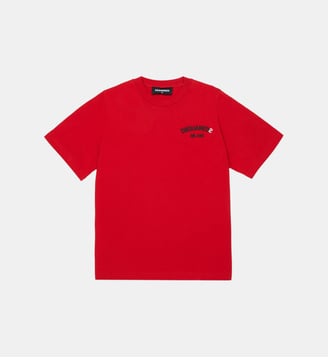 T-shirt à col rond avec logo - Dsquared2 - Rouge