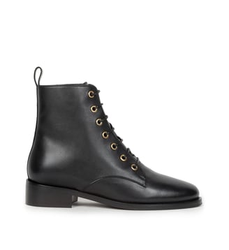 Bottines Plates Doria Cuir d Agneau - Bobbies - Noir
