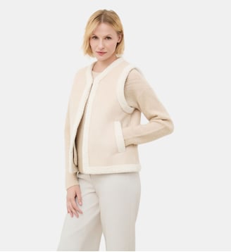 Veste vloup - Motif uni - Polyester recycle - Caroll - Sable