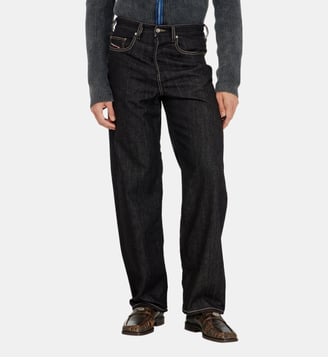 Relaxed Jeans Low Waist 2001 D-Macro - Diesel - Noir et gris foncé