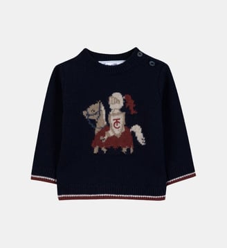 Pull -  laine broderie chevalier - Tartine Et Chocolat - Marine