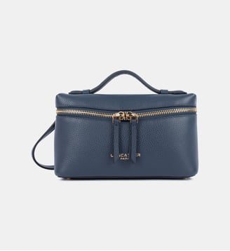 Sac à main boite Milano en cuir grainé - Lancaster - Bleu foncé