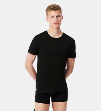 Lot de 3 t-shirts d'intérieur slim fit - Lacoste - Noir