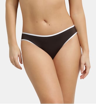 Bas de maillot de bain culotte midi Timeless - Dim - Marron foncé