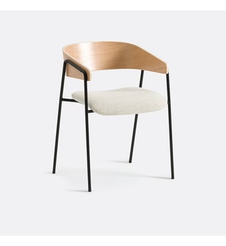 Fauteuil de table - La Redoute Interieurs - Écru et noir