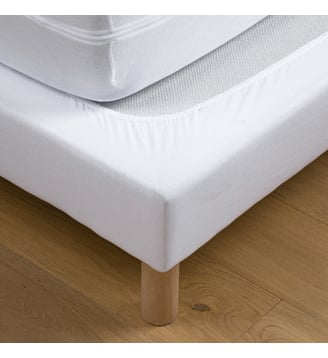 Cache-sommier, en jersey de coton - La Redoute Interieurs - Blanc