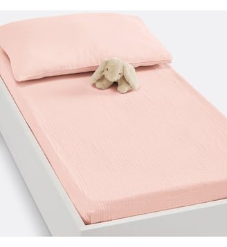Drap-housse bébé gaze de coton uni La Redoute Interieurs