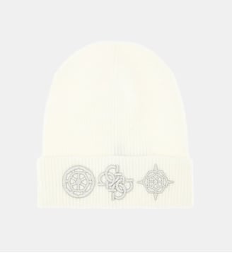 Bonnet logo 4G pivoine - Guess - Blanc