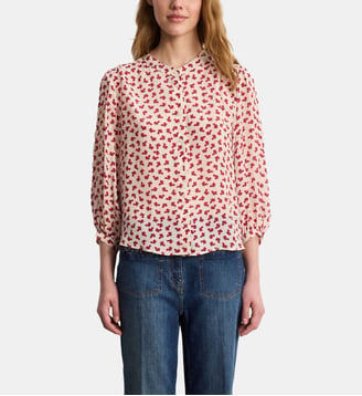 Chemise fluide à fleurs - CINDRA - Pablo - Naturel