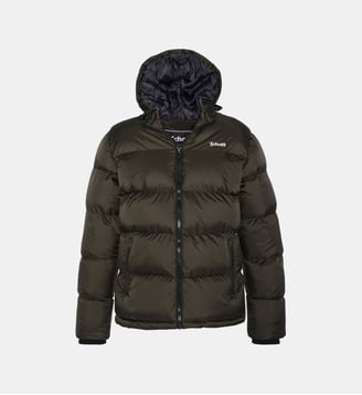 Doudoune matelassée à capuche - Schott - Kaki