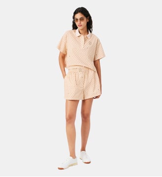 Bermuda imprimé graphique oversize - Lacoste - Noir, vert et bleu