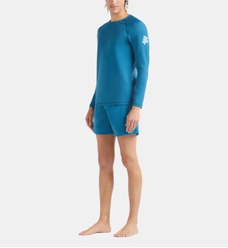 T-shirts anti-UV manches longues uni - Vilebrequin - Bleu paon