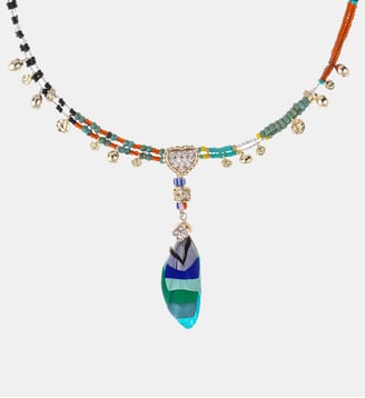 Collier multirangs avec perles et pampilles ADASSA - Hipanema - Multicolore