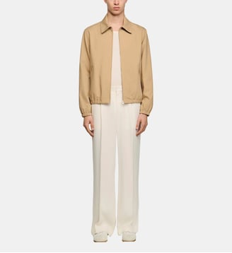 Blouson en coton zippé - Sandro - Sable