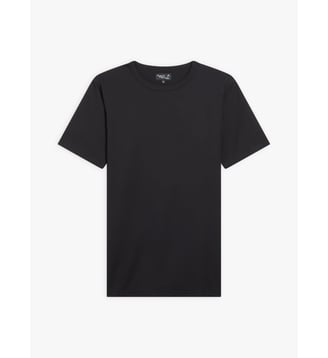 t-shirt en coton manches courtes - Agnès b. - Noir