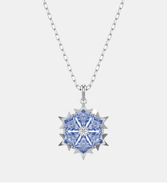 Pendentif Magic, Flocon de neige, Métal rhodié - Swarovski - Blue et rhodium plated
