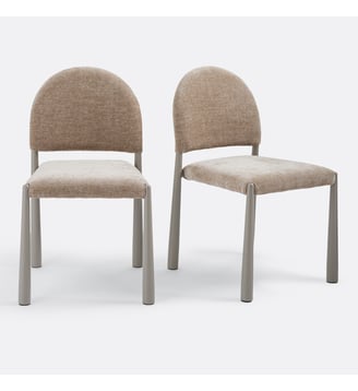 Lot de 2 chaises rembourrées - La Redoute Interieurs - Taupe