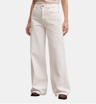 Jean large en coton denim - Bompard - Blanc