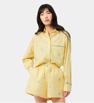 Chemise oversize motifs jacquard Lacoste