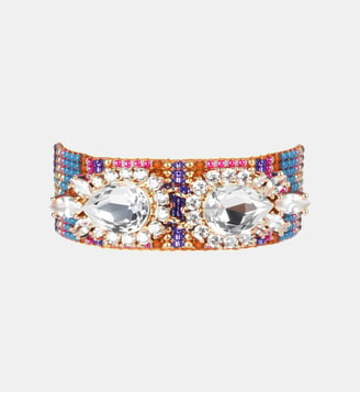 Bracelet manchette perles tissées avec charm central INKA - Hipanema - Bleu