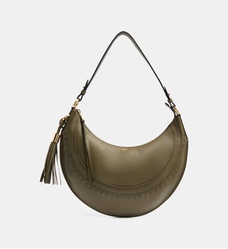 Sac hobo zippe m - Lancel - Kaki foncé