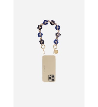 Chaîne de téléphone courte Cassy résine bleu - La Coque Française - Bleu