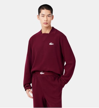 T-shirt d'intérieur coton gaufré - Lacoste - Bordeaux