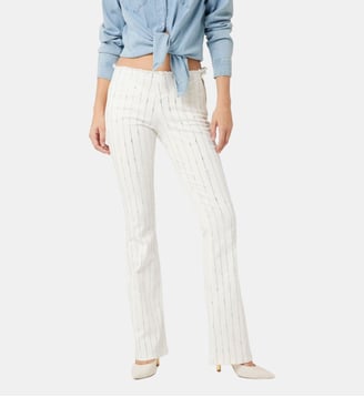 Jean évasé taille basse - Guess - Blanc