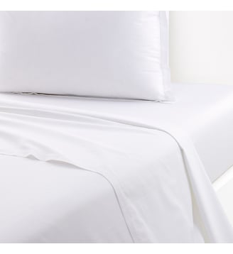 Drap plat en batiste de coton - Yves Delorme - Blanc