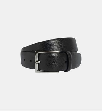 Ceinture En Cuir Grainé 32 Mm - Hackett London - Black
