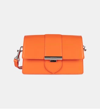 Petit sac trotteur Paris Ily en cuir - Lancaster - Orange
