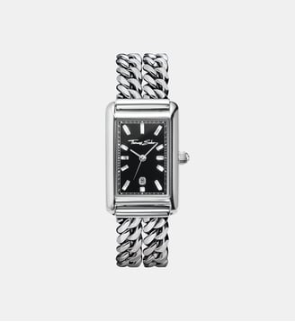 Montre femme Bold Elegance cadran noir rectangulaire - Thomas Sabo - Argent et noir