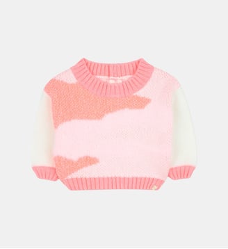 Pull tricoté - Billieblush - Écru et rose