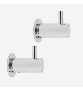Patère X2 inox brillant - PICOT - Bath Bazaar - Argent