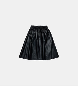 Jupe midi avec logo - MM6 Maison Margiela - Noir