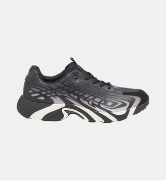 D-Vit-Sneakers en mesh dégradé rayé - Diesel - Noir et blanc