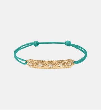 Bracelet cordon ajustable   - Farah - Satellite - Vert
