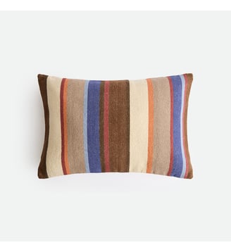 Housse de coussin rectangulaire, rayée, en coton - La Redoute Interieurs - Multicolore