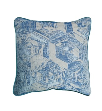 Housse de coussin pur coton - Garnier Thiebaut - Bleu turquoise