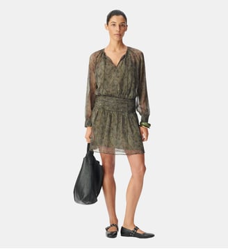 Robe courte imprimé cachemire Ikks