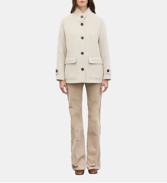 Manteau court en laine et alpaga - ALAY - Gerard Darel - Naturel