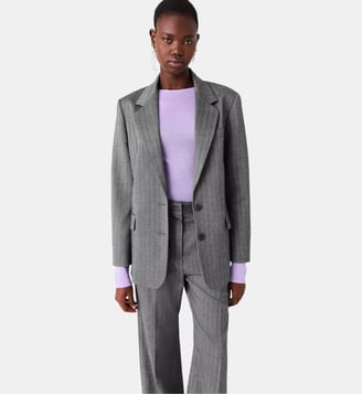 Veste de tailleur strassé - Maje - Gris