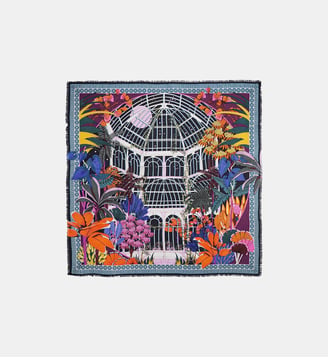 Foulard à motifs JARDIN D'HIVER - Wild - Noir