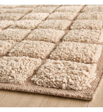 Tapis noué à la main, en laine - AM.PM - Beige