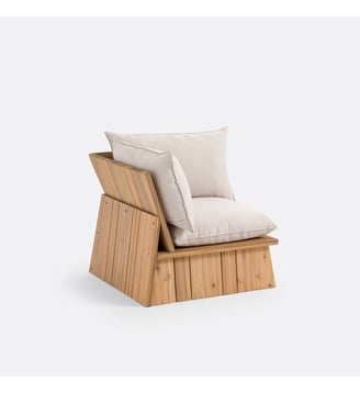 Fauteuil d'angle de jardin, acacia - La Redoute Interieurs - Acacia