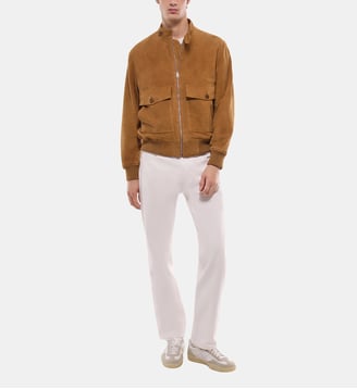 Blouson en daim à poches plaquées - Fursac - Camel